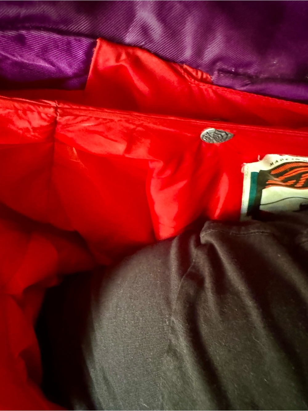 Spyder Colorblock Ski Jacket in Purple with Teal and Red Accents - Picture 12 of 14
